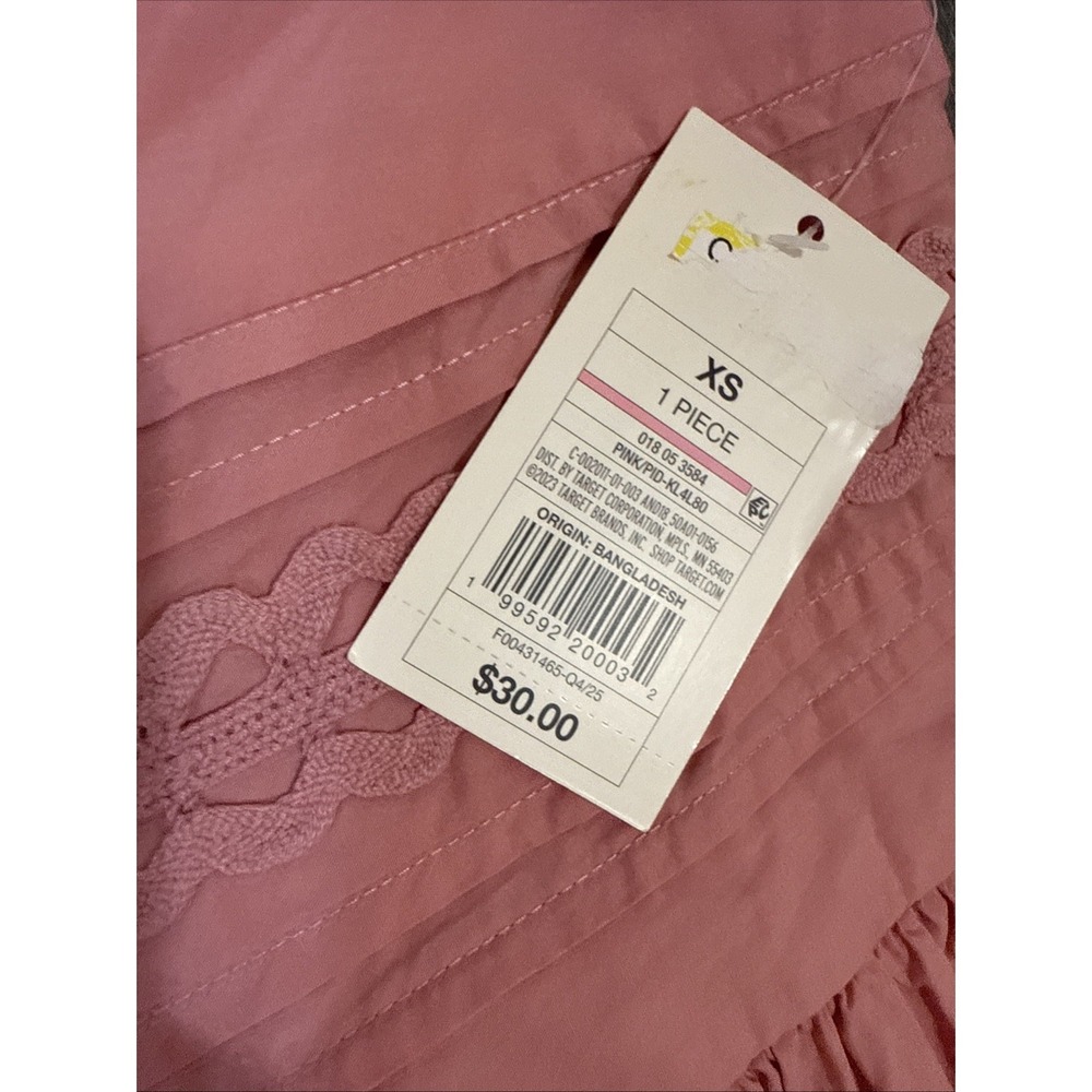 Women's Eyelet Midi Skirt -A New Day Pink Flowy Boho Size XS - Picture 8 of 10